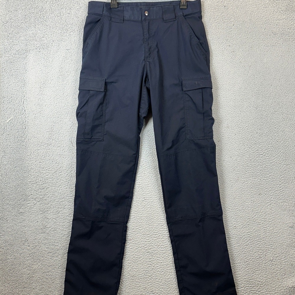 5.11 Tactical Pants Mens 34X36 Ripstop Navy Cargo Utility Military Workwear EUC